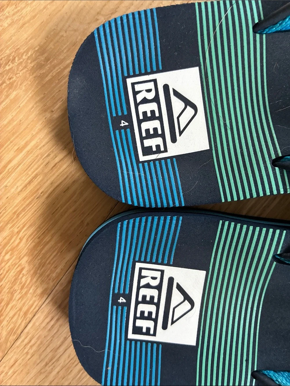 Reef boys Blue Striped Flip Flops